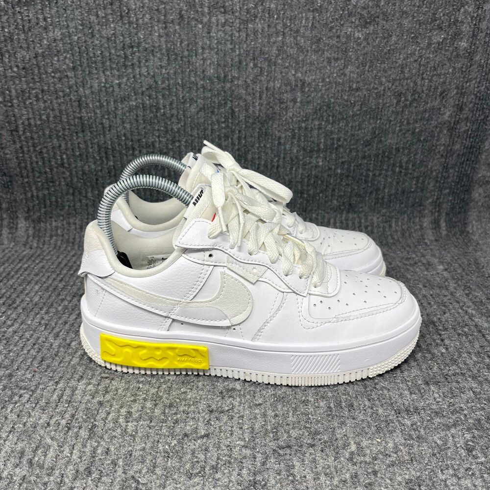 Nike Air Force 1 Fontanka White Summit‎ Optic Yellow Shoes Women’s 6 DA7024-101